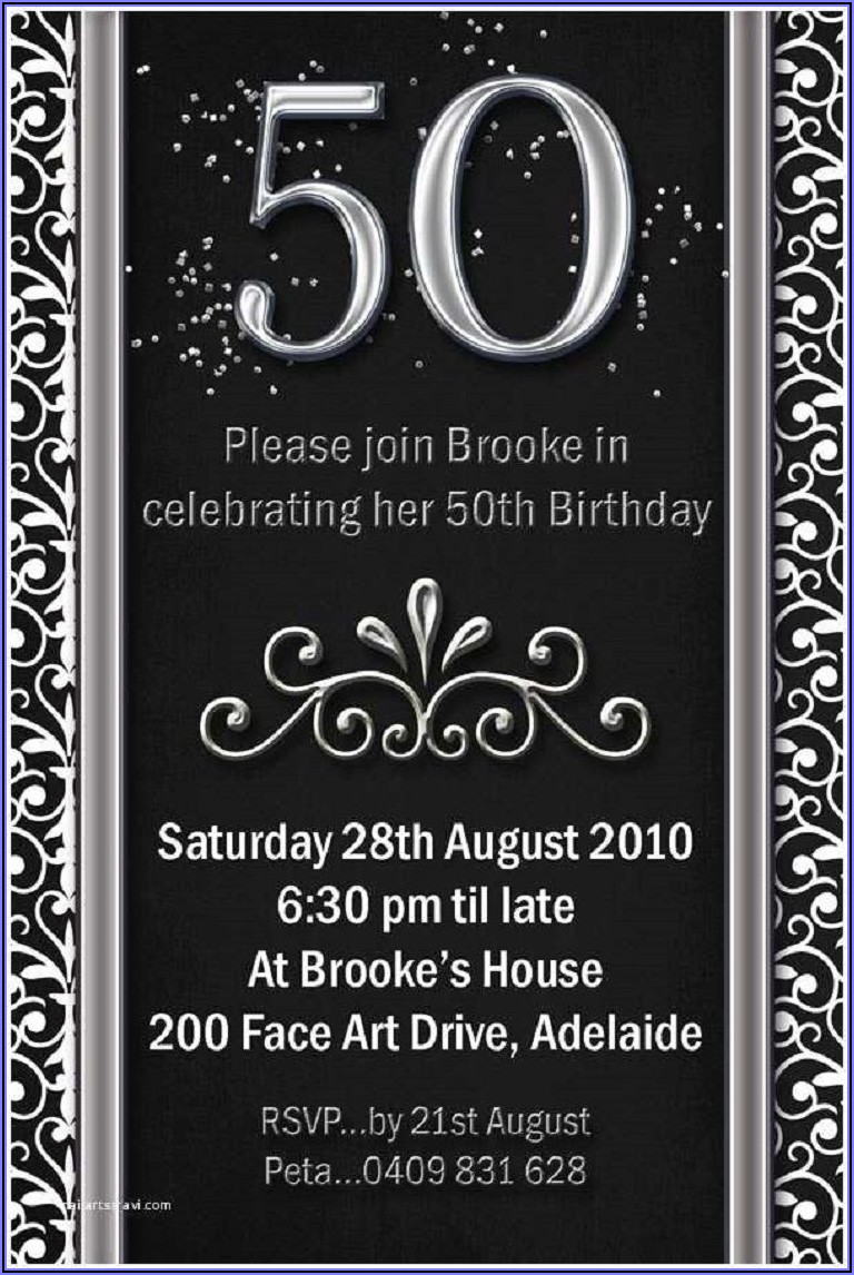 50th Birthday Party Invitations For Him