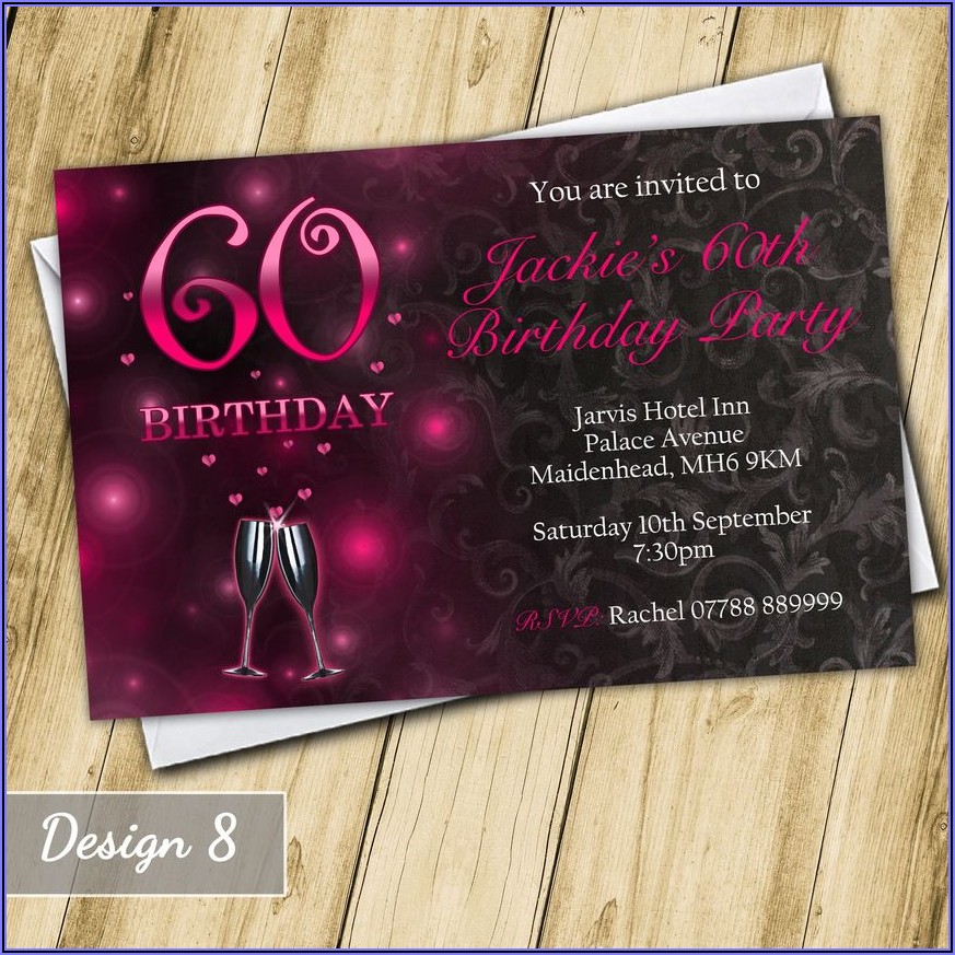 60th Birthday Invites Funny