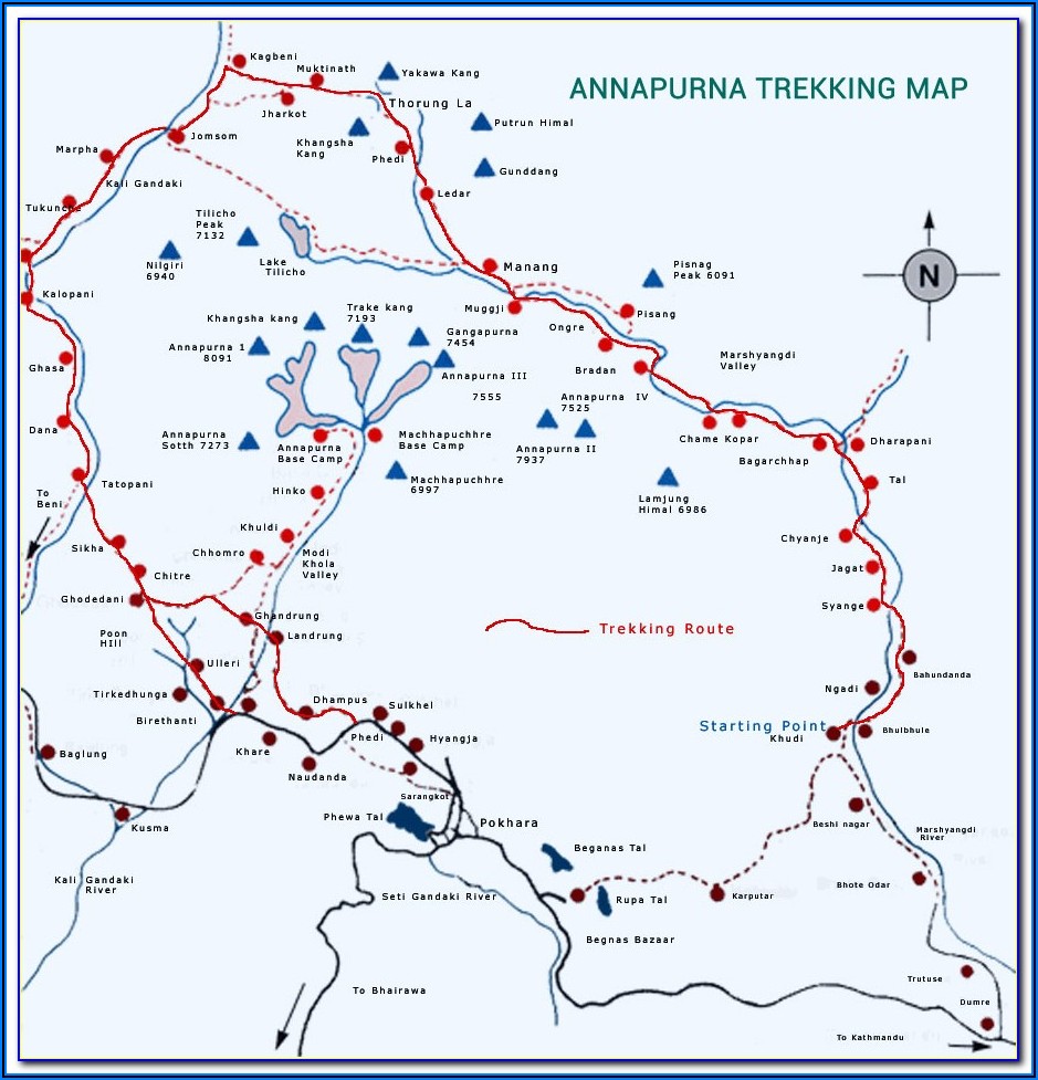 Annapurna Trekking Map And Complete Guide