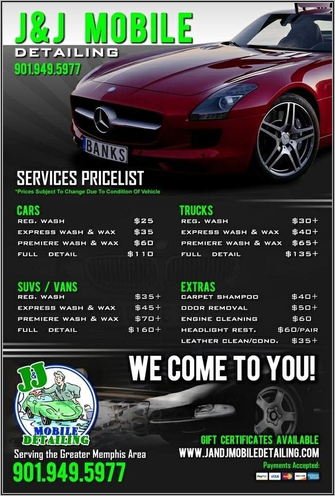 Auto Detailing Flyer Template