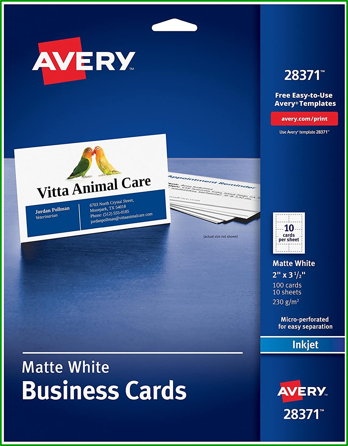 Avery Business Card Stock Template