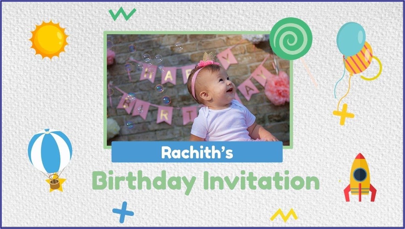 Baby First Birthday Invitation Card Maker