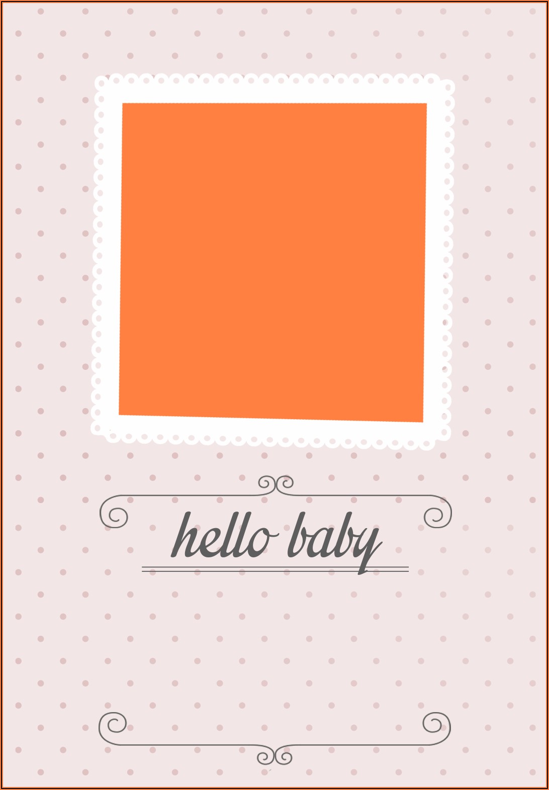 Blank Baby Boy Announcement Template