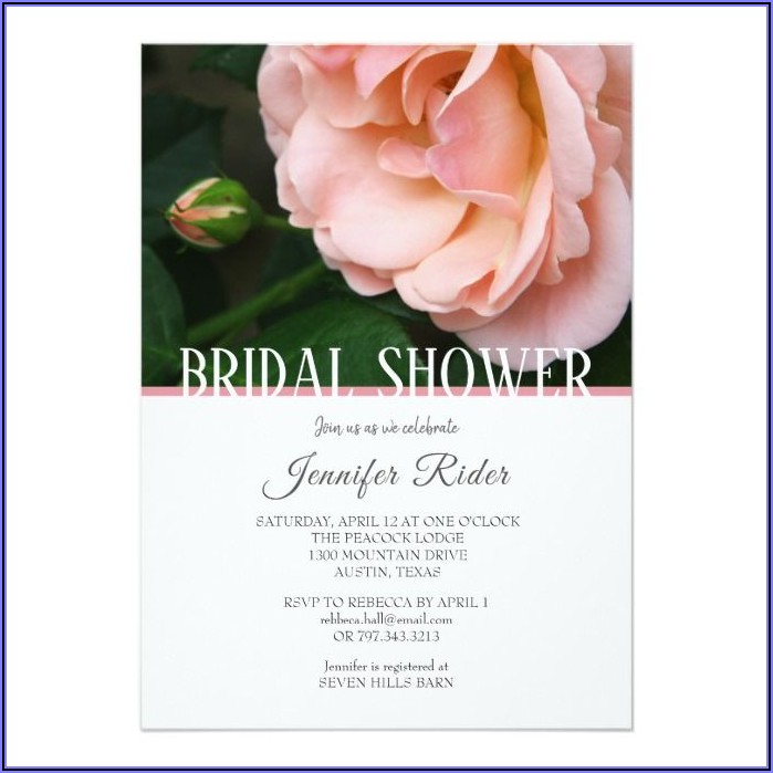 Blush Pink Wedding Shower Invitations