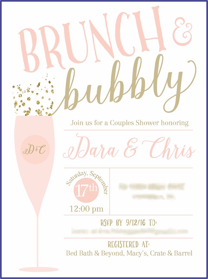 Brunch And Bubbly Invitations