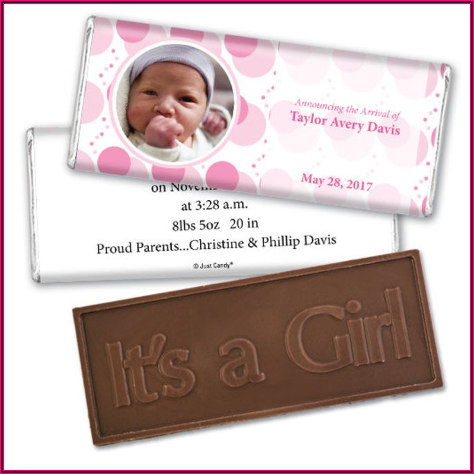 Chocolate Bar Birth Announcements
