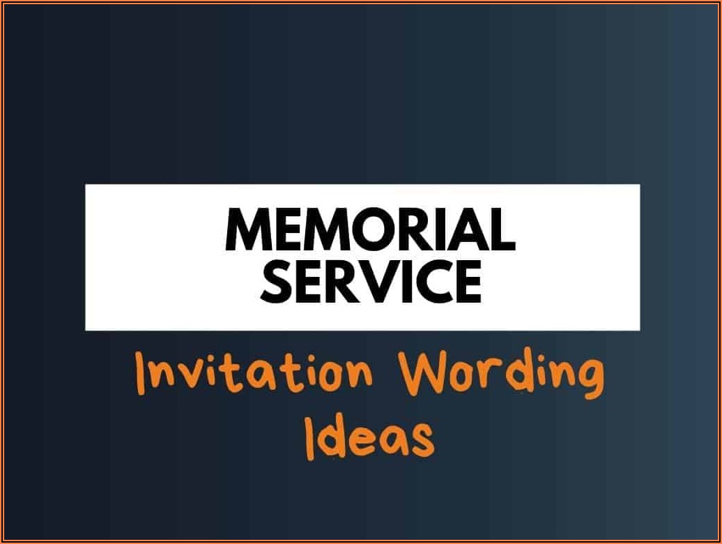 Christian Memorial Service Announcement Template