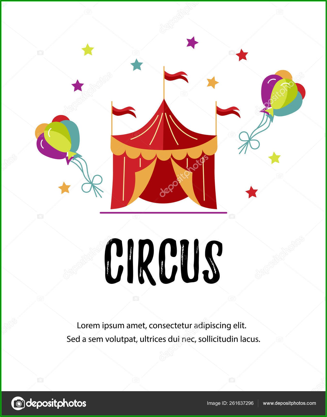 Circus Tent Invitation Template