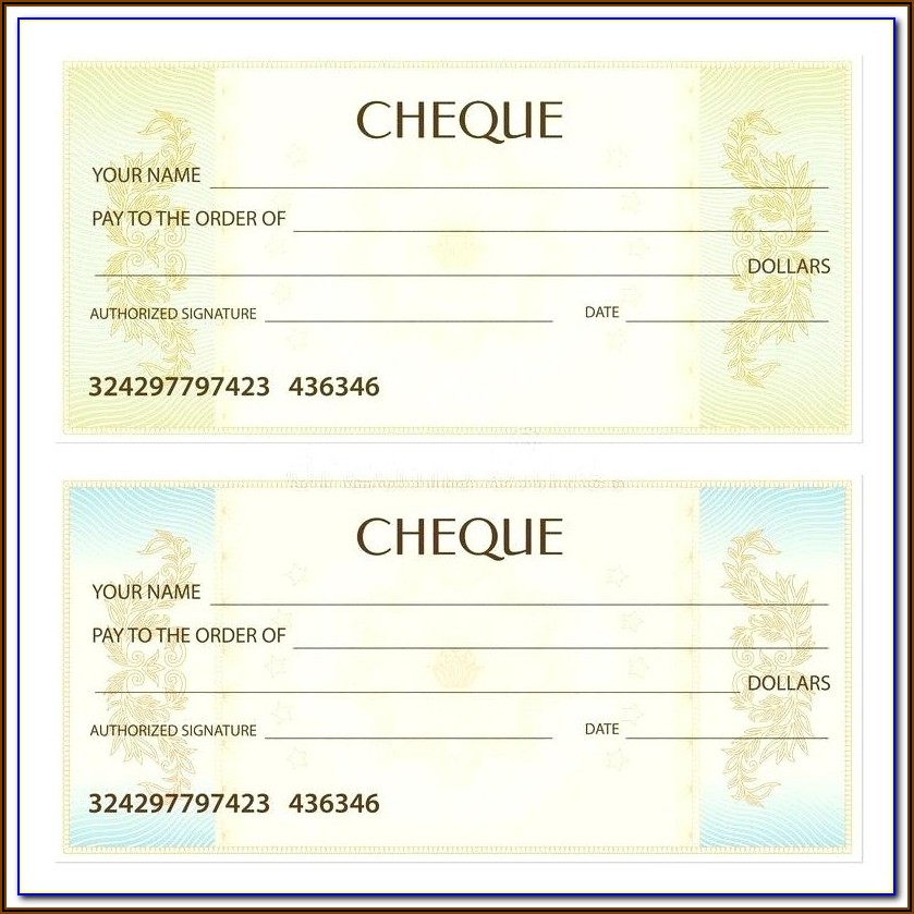 Deluxe Check Printing Template