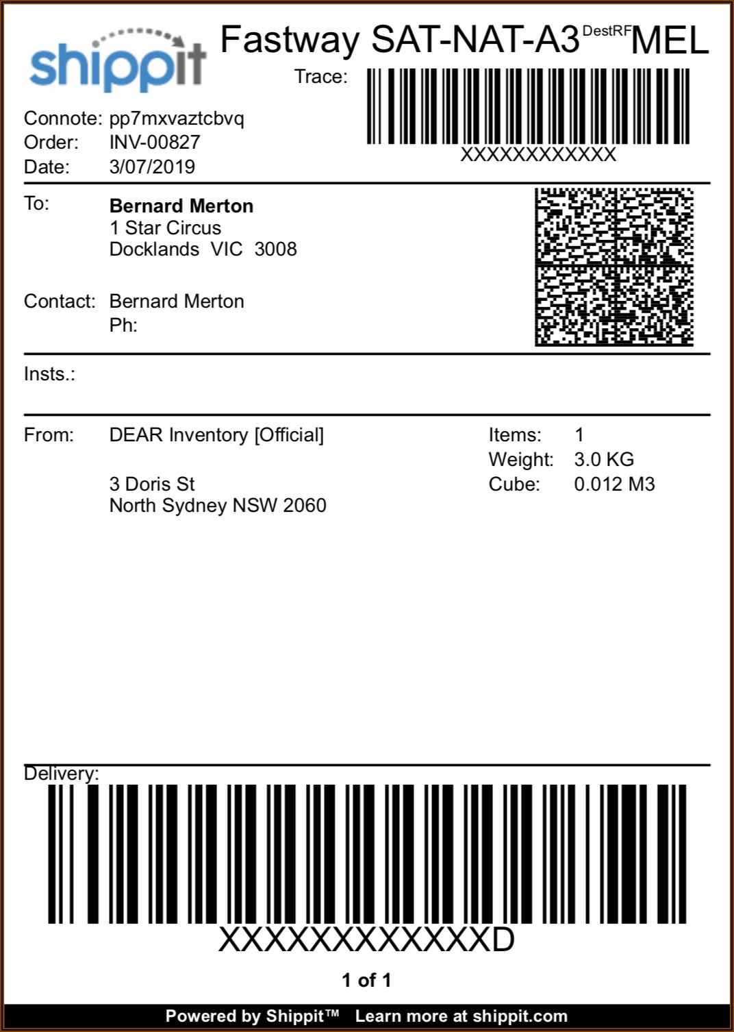 Dhl Shipping Label Example