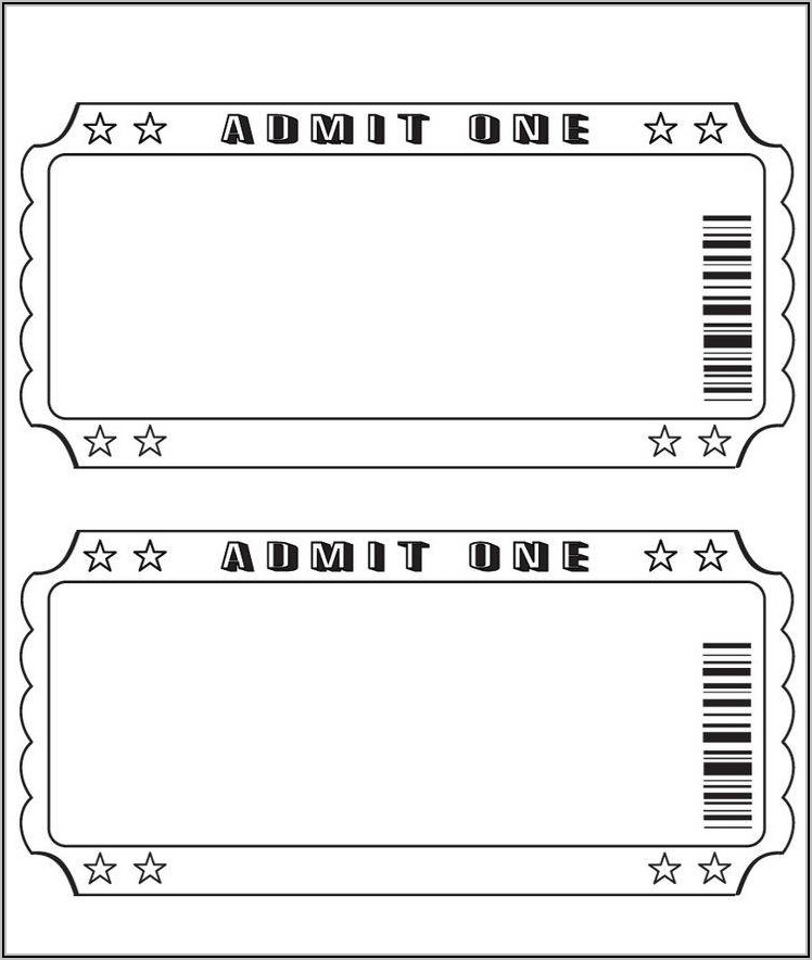 Editable Movie Ticket Invitation Template Free Printable