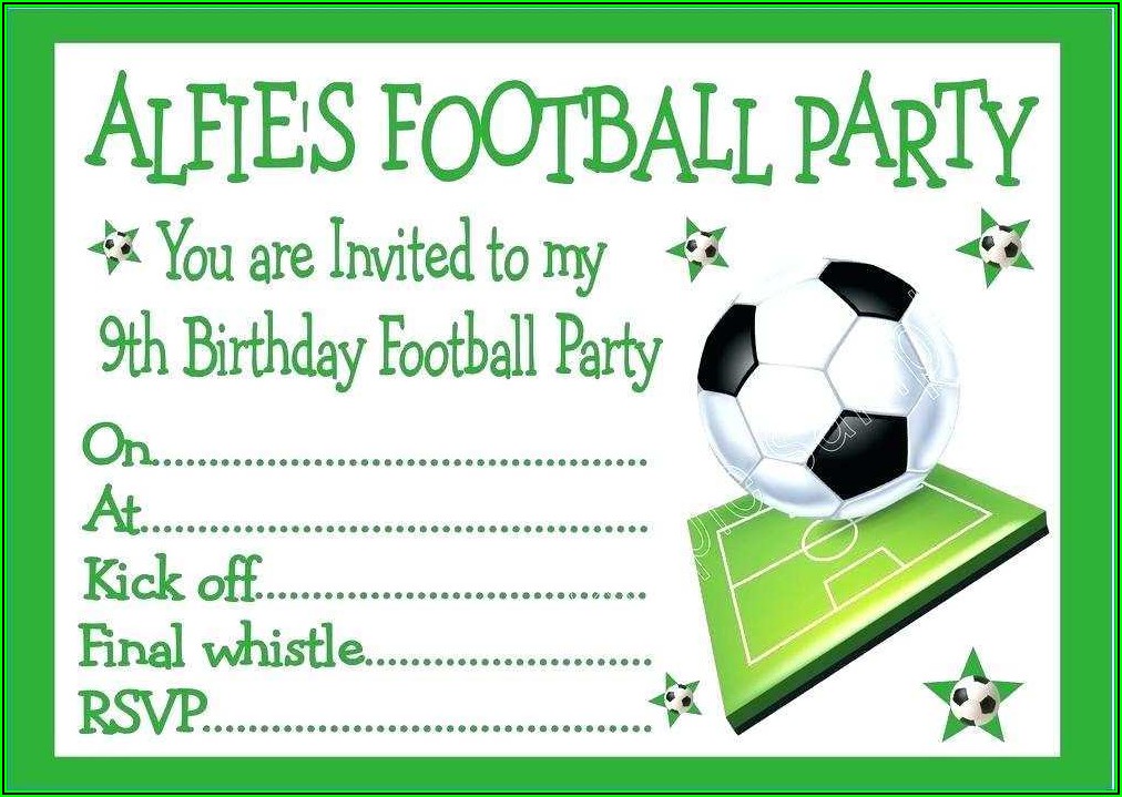 Football Party Invitation Template