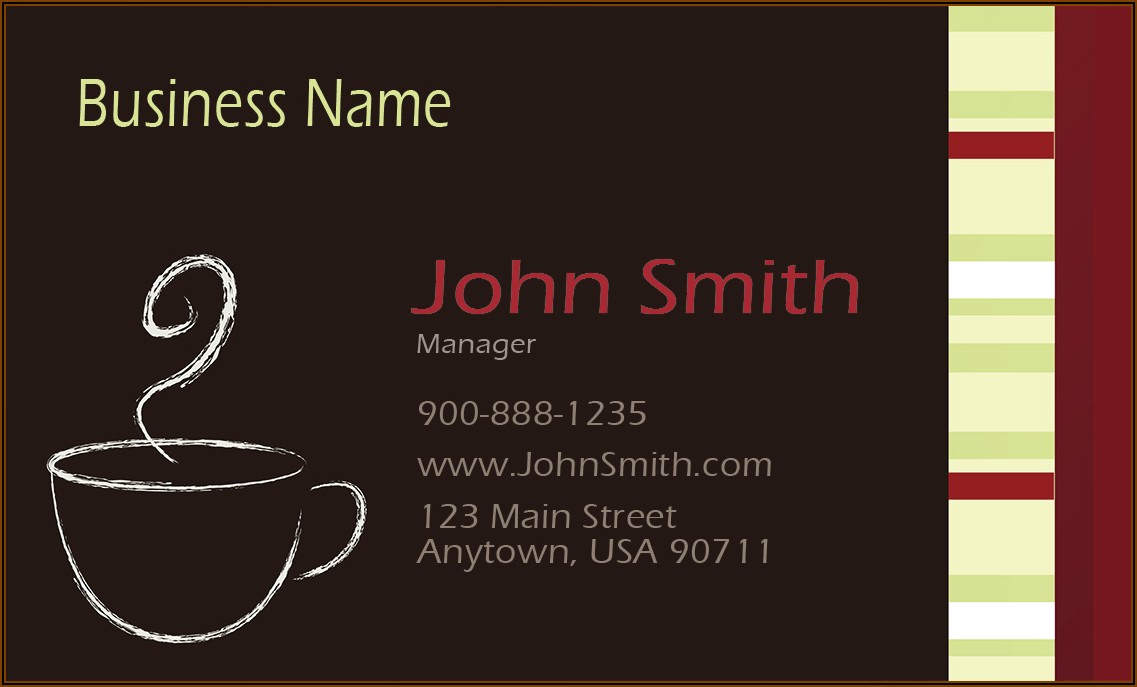 Free Catering Business Cards Templates