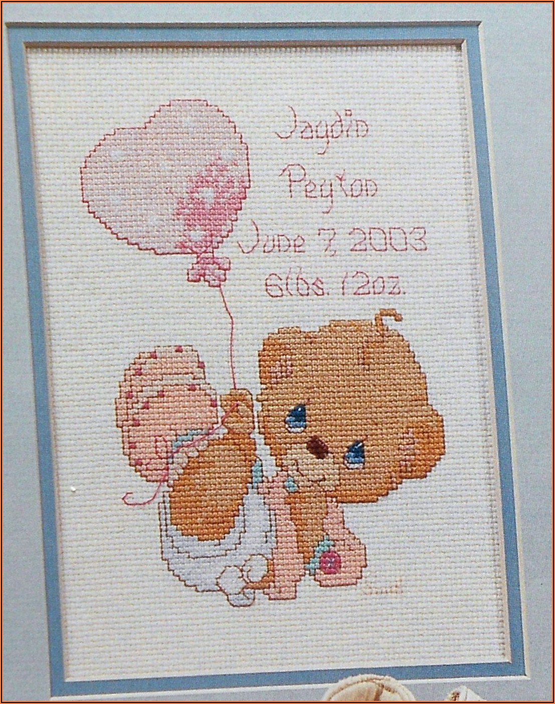 Free Counted Cross Stitch Baby Sampler Patterns