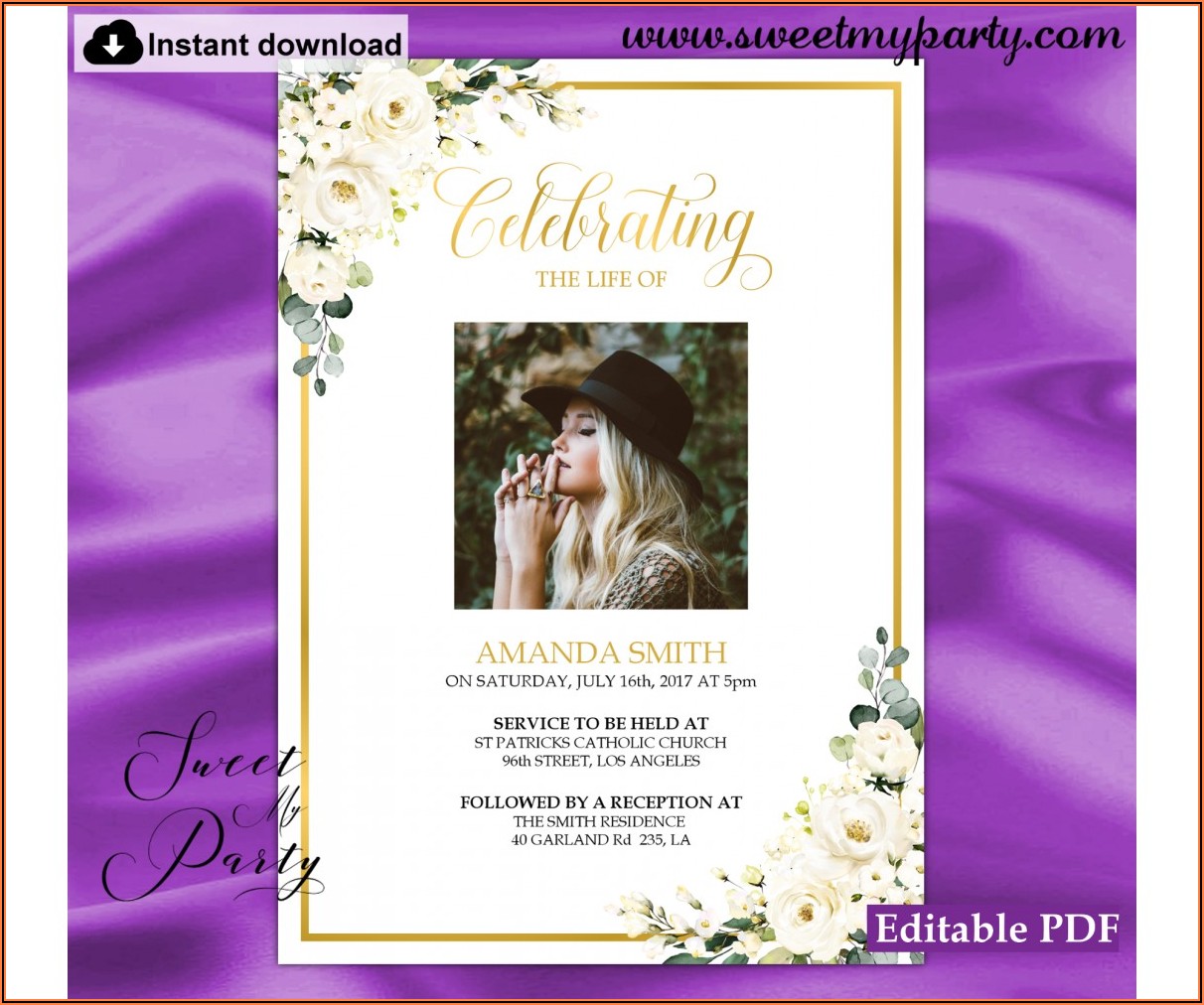 Free Editable Funeral Announcement Template