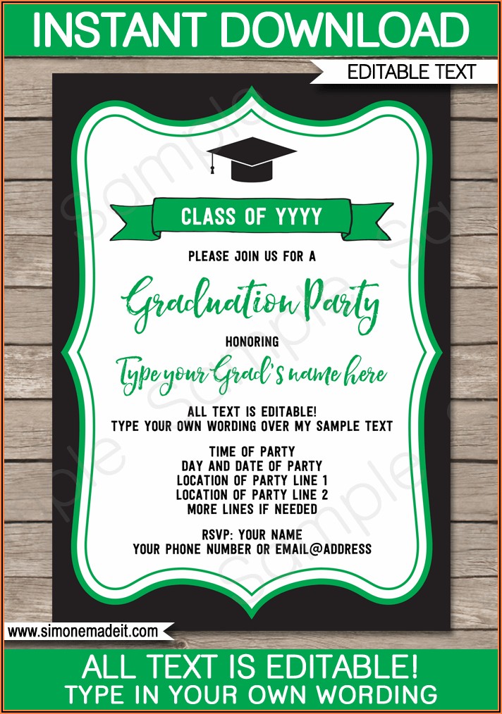 Free Printable Name Cards For Graduation Announcements