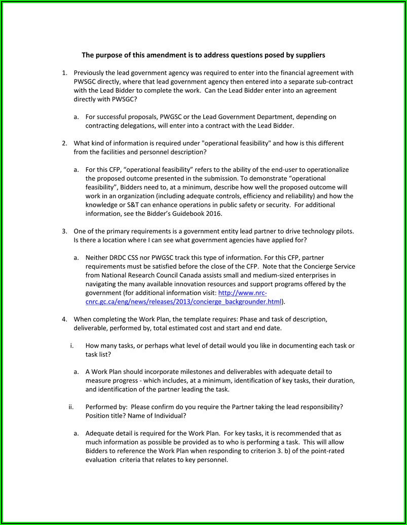 Government Of Canada Partnership Agreement Template