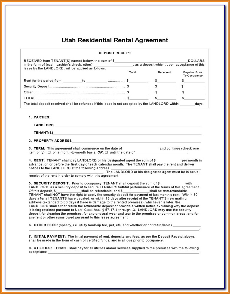 Landlord Forms For Tenants