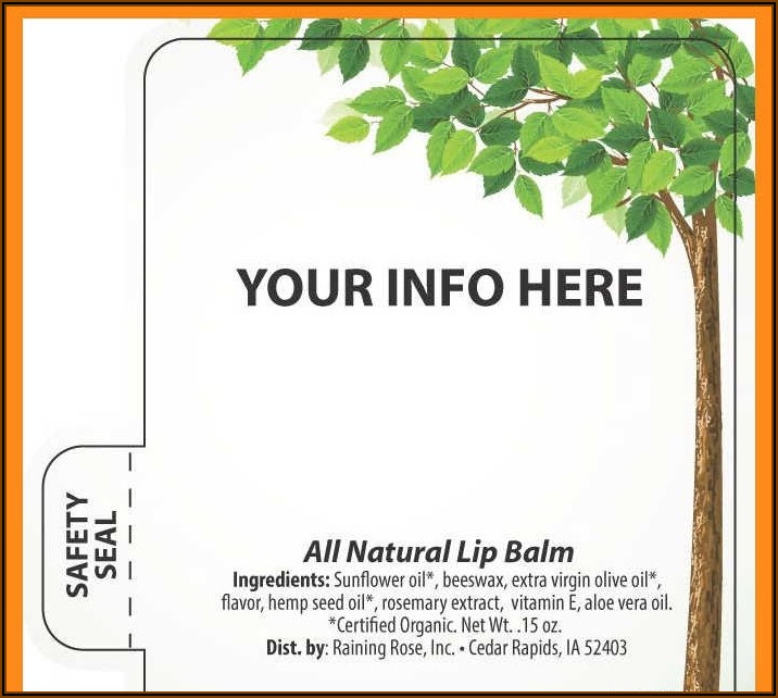 Lip Balm Labels Templates