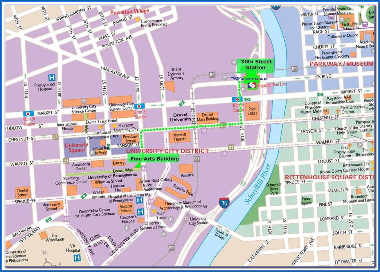 Printable Map Of Downtown Philadelphia