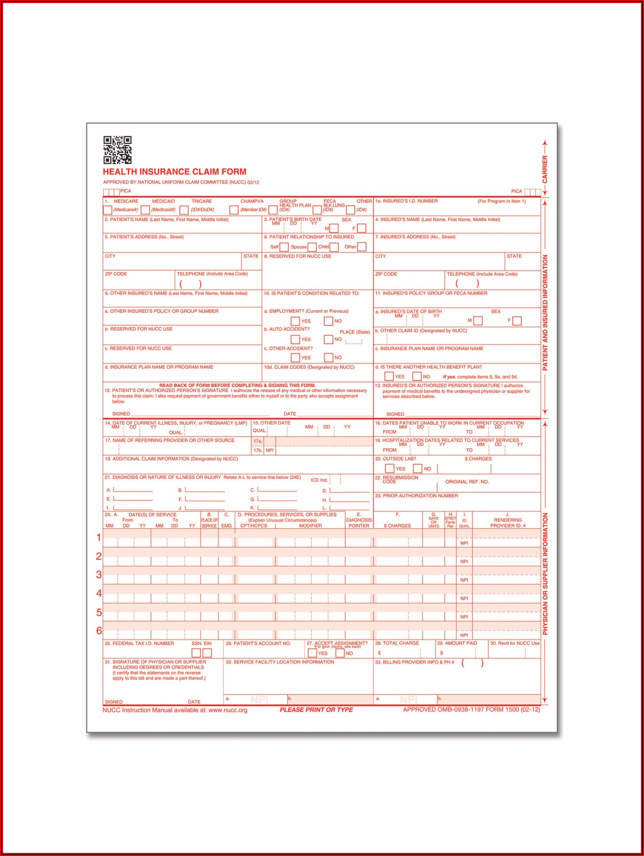 Purchase Cms 1500 Claim Forms