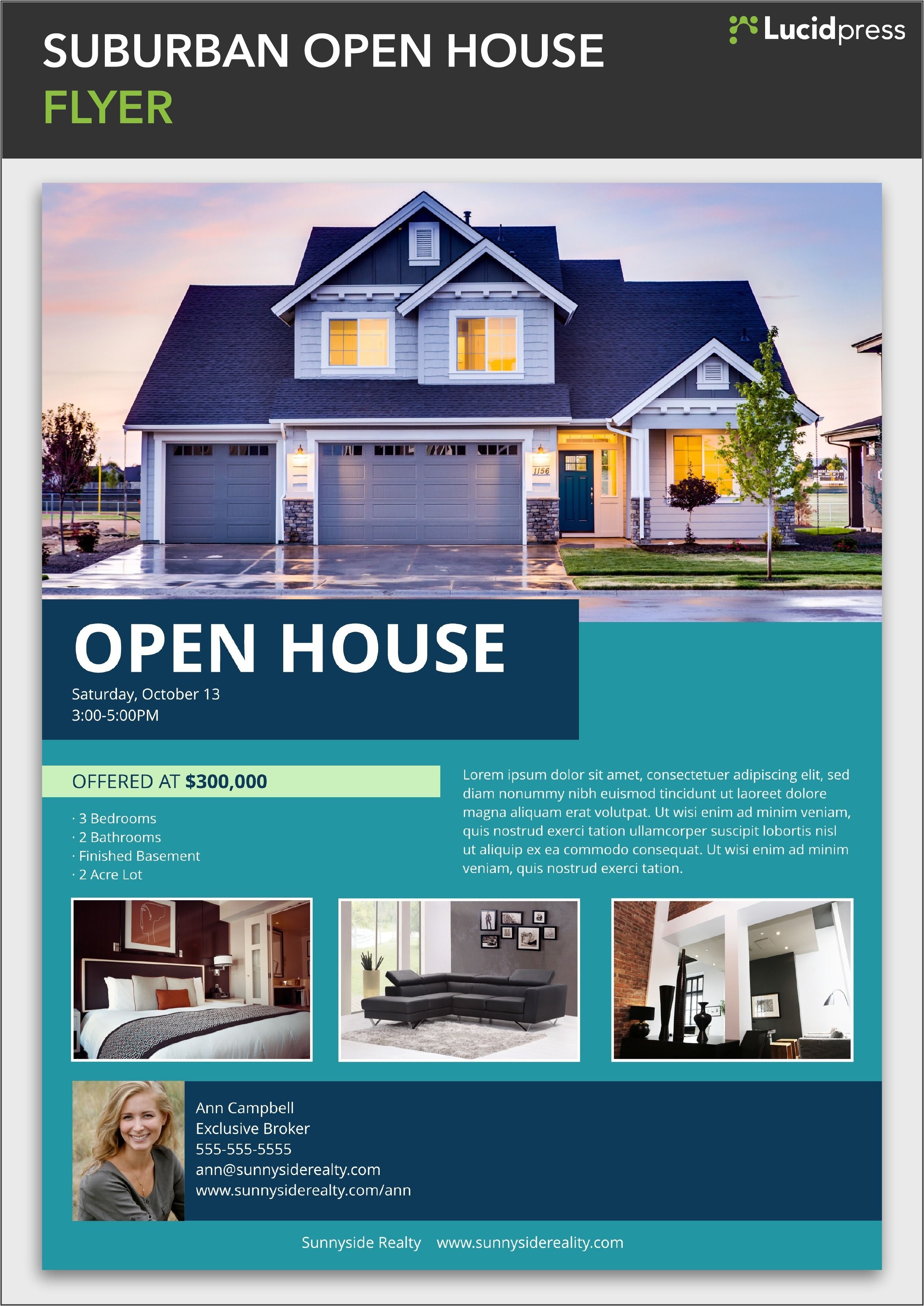 Real Estate Open House Flyer Template