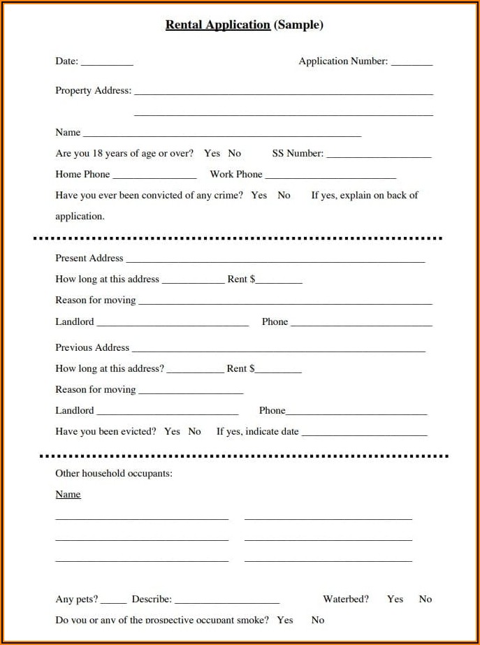 Rental Screening Application Form