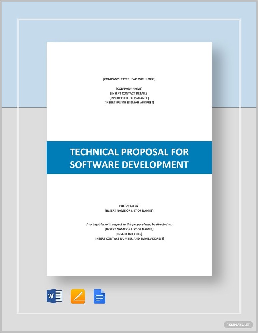 Software Development Proposal Template Word
