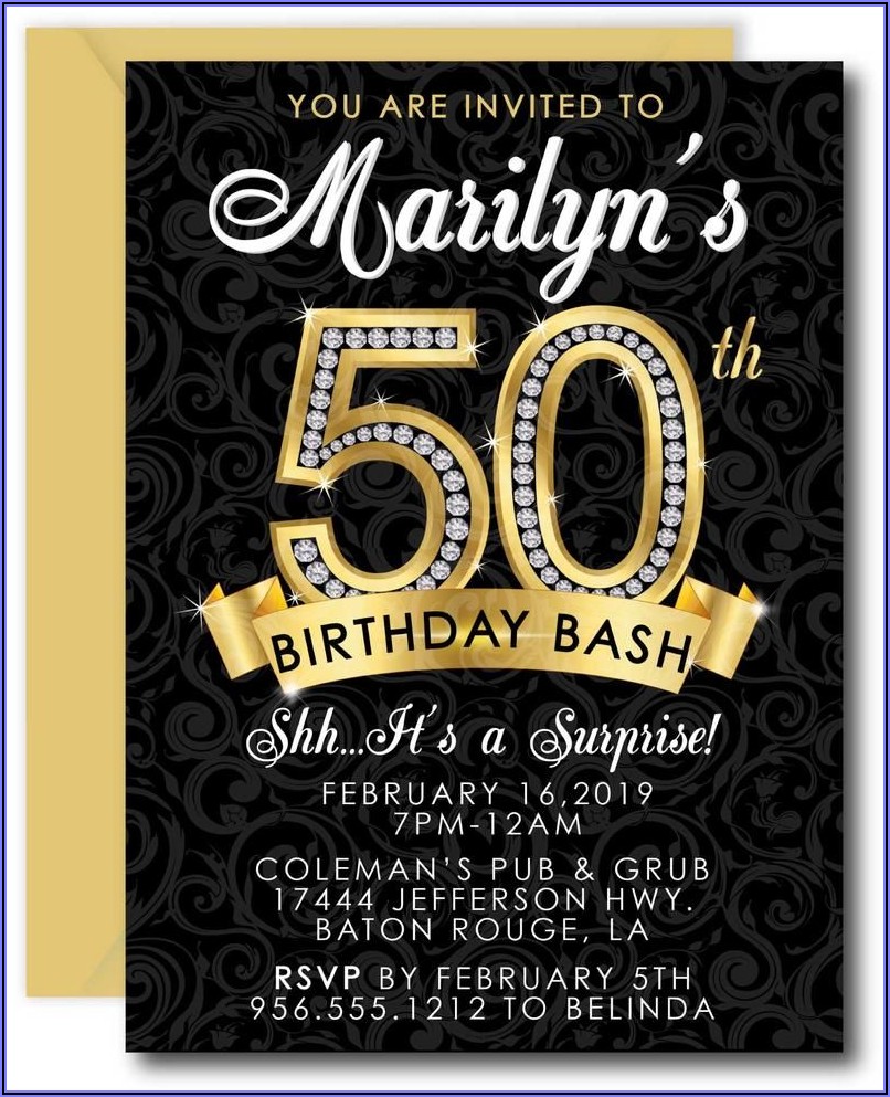 Surprise 50th Birthday Party Invites