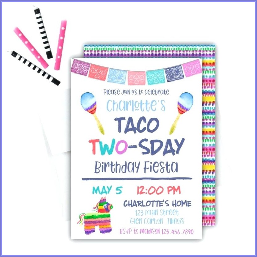 Taco Twosday Invitation Template