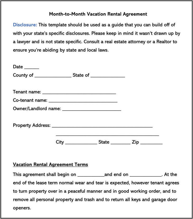 Tenant Landlord Lease Agreement Template