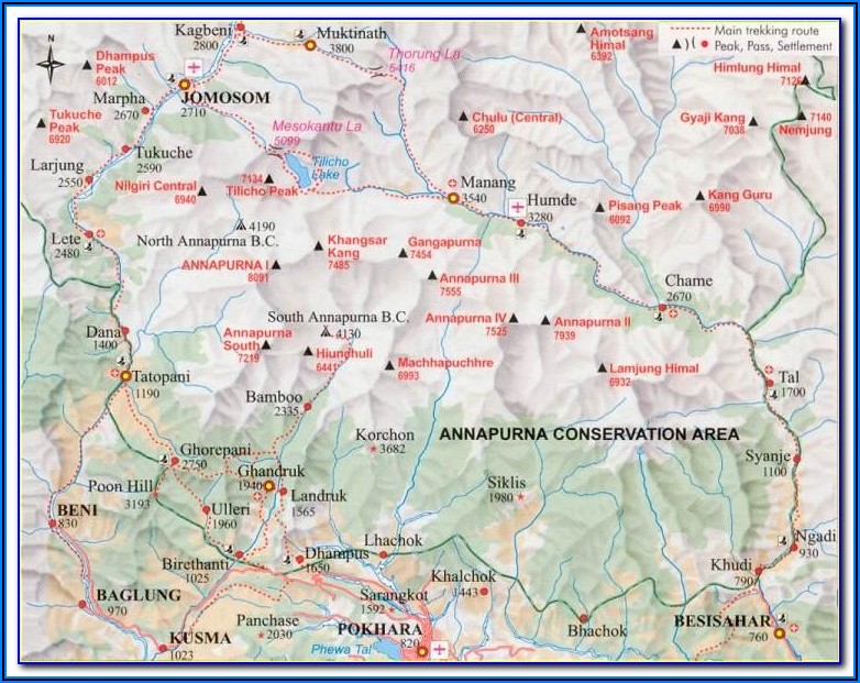 Trekking Annapurna Mapa