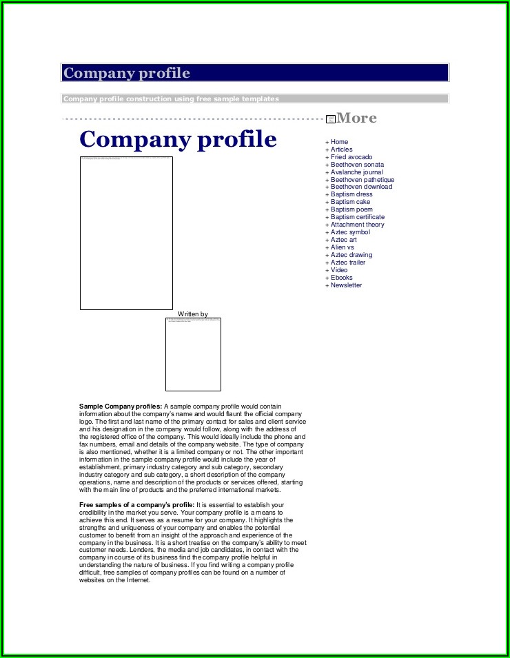 Trucking Company Profile Example