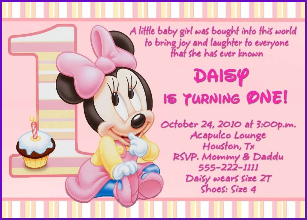1st Birthday Invitation Quotes For Daughter