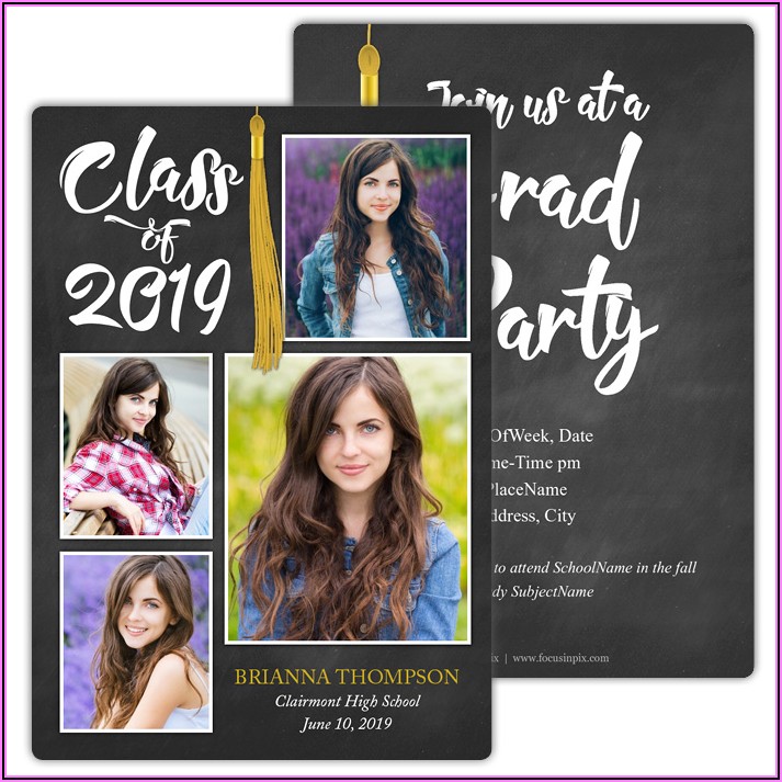 2 Sided Photo Graduation Announcements