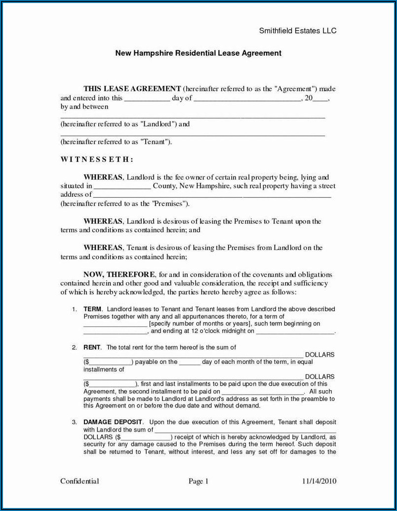 Apartment Rental Lease Agreement Ny