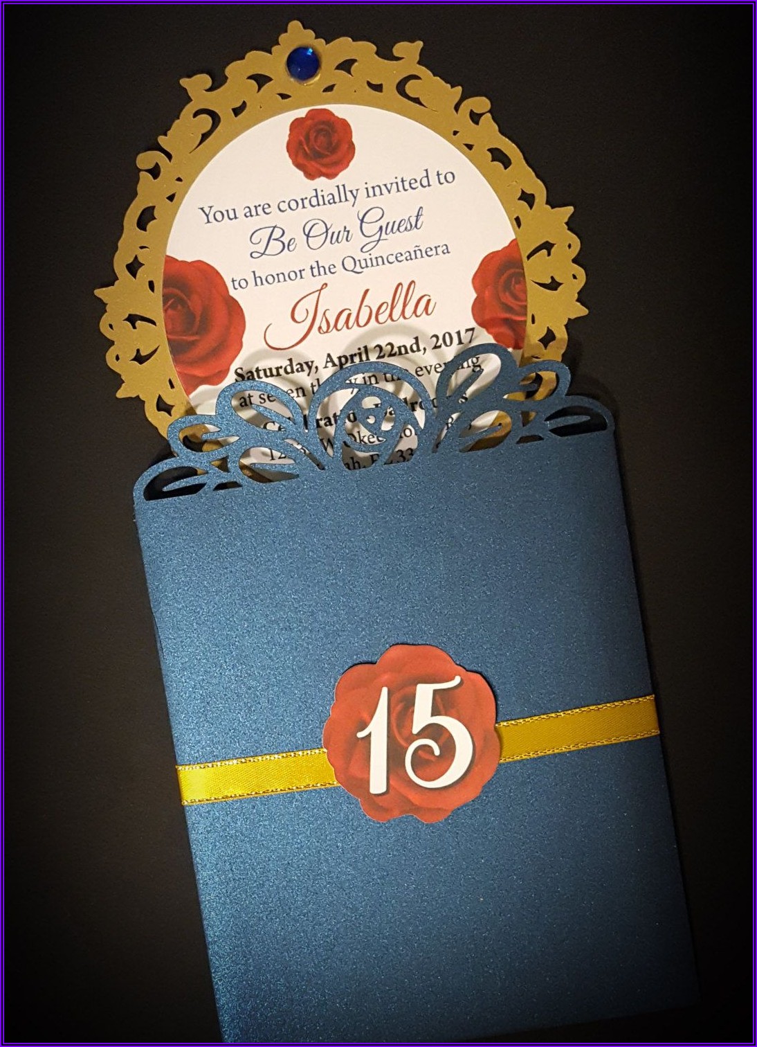 Beauty And The Beast Quinceanera Invitations