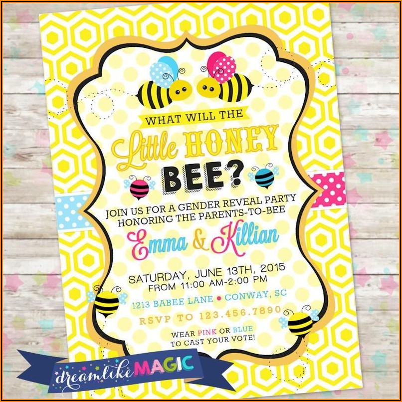 Bee Gender Reveal Invitations Online
