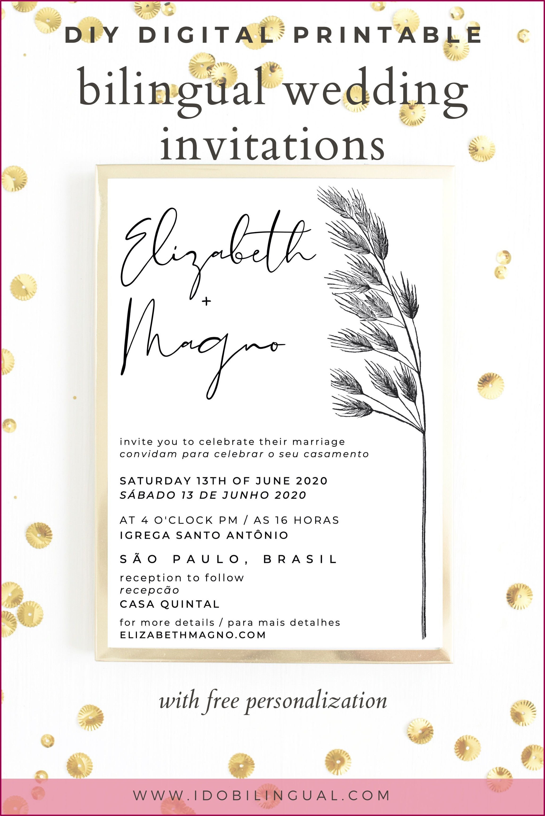 Bilingual Wedding Invitations Spanish English