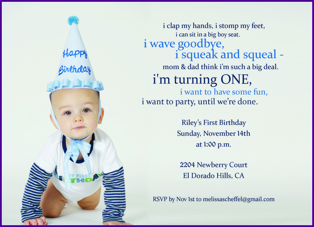 Birthday Invitation Quotes For Baby Boy