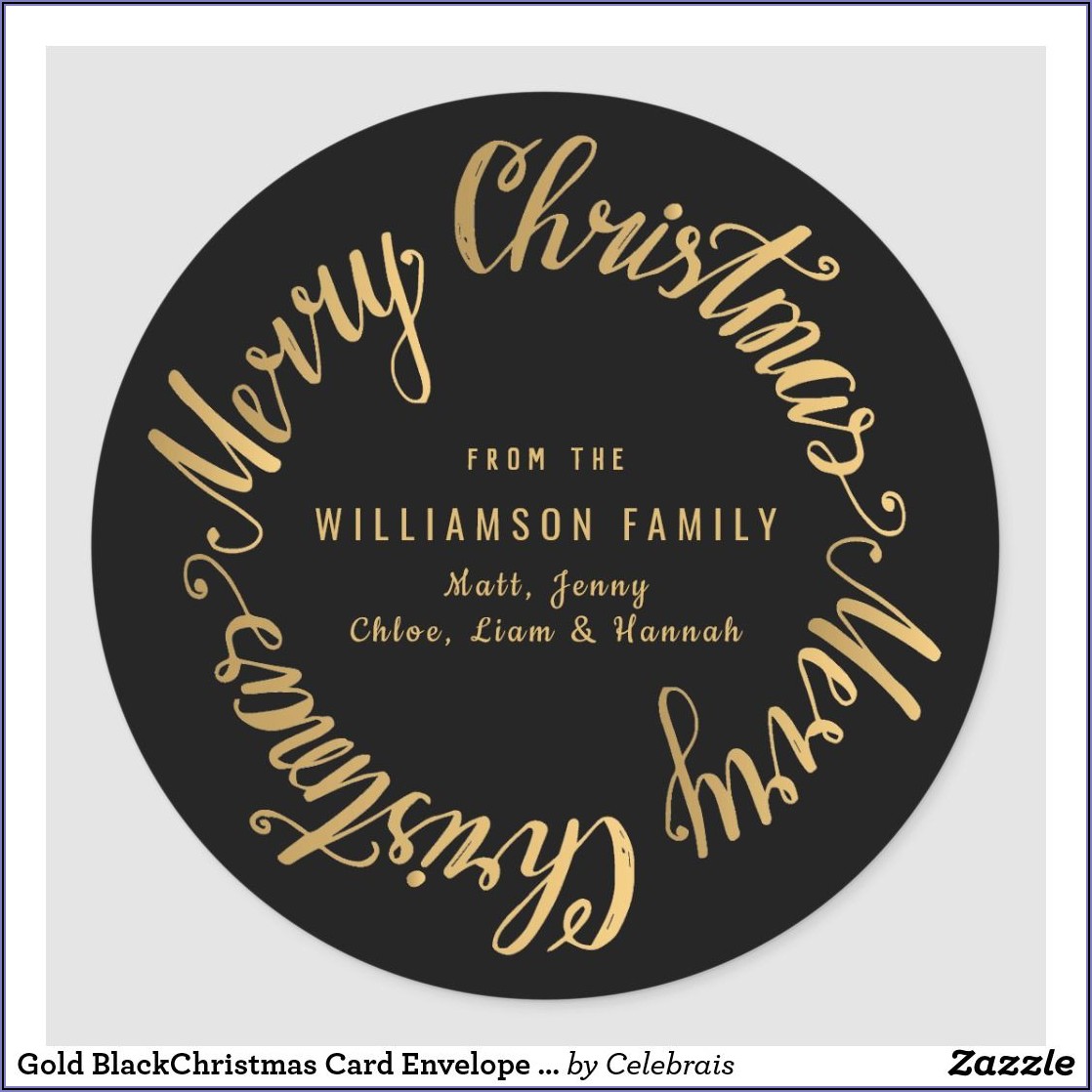 Christmas Card Address Labels Template