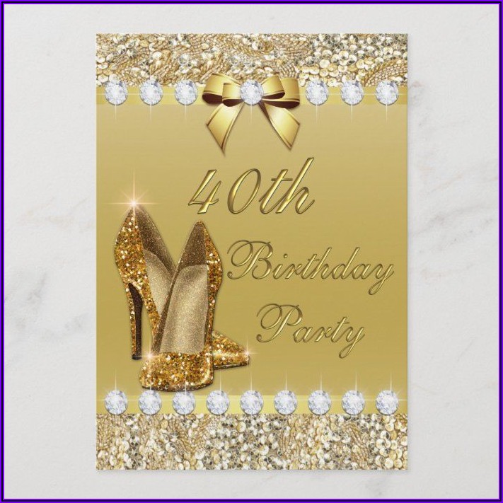 Classy 40th Birthday Invitations