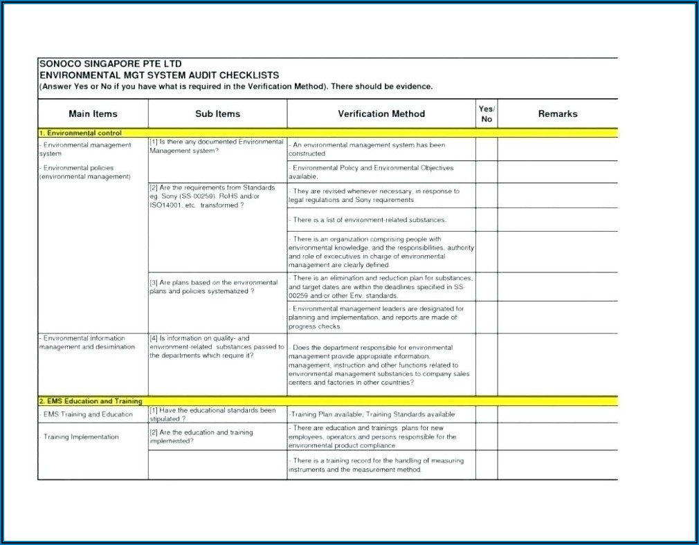 Construction Health And Safety Audit Template