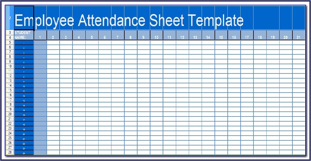 Daily Attendance Sheet Template For Employees