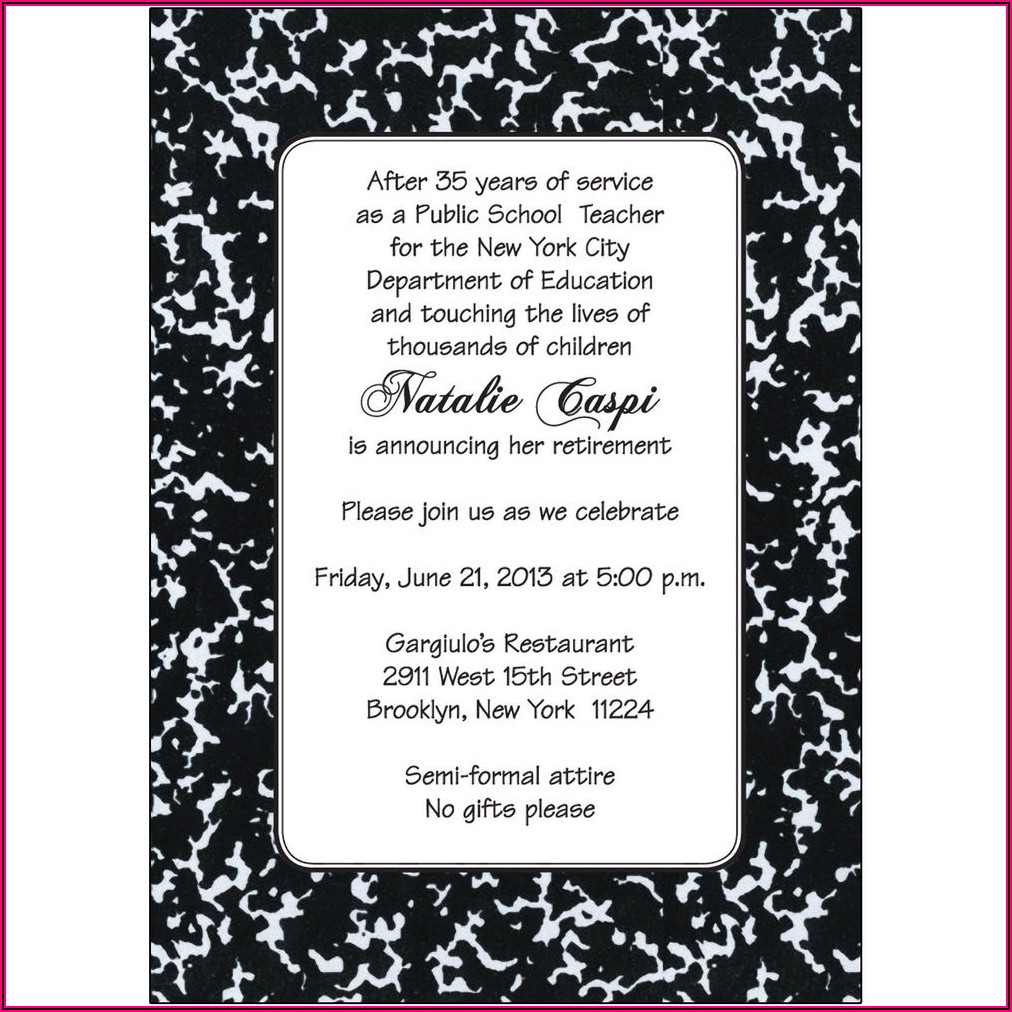 Downloadable Free Retirement Invitation Templates For Word