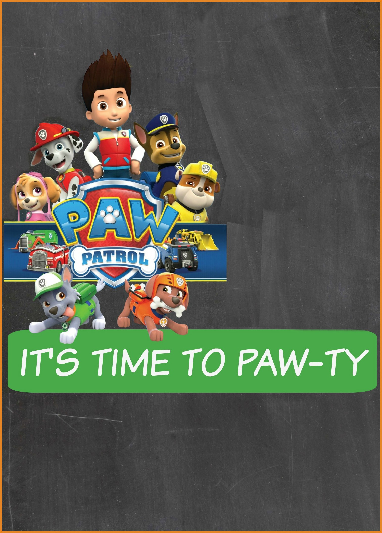 Editable Paw Patrol Birthday Invitations Templates Free