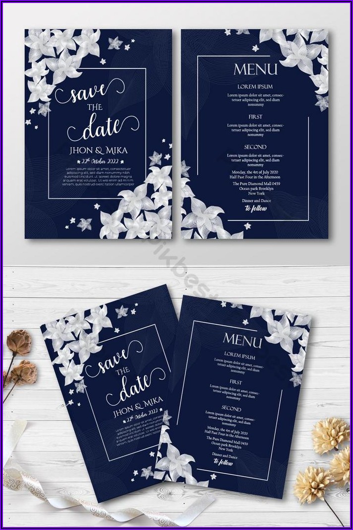 Floral Invitation Card Template Free Download