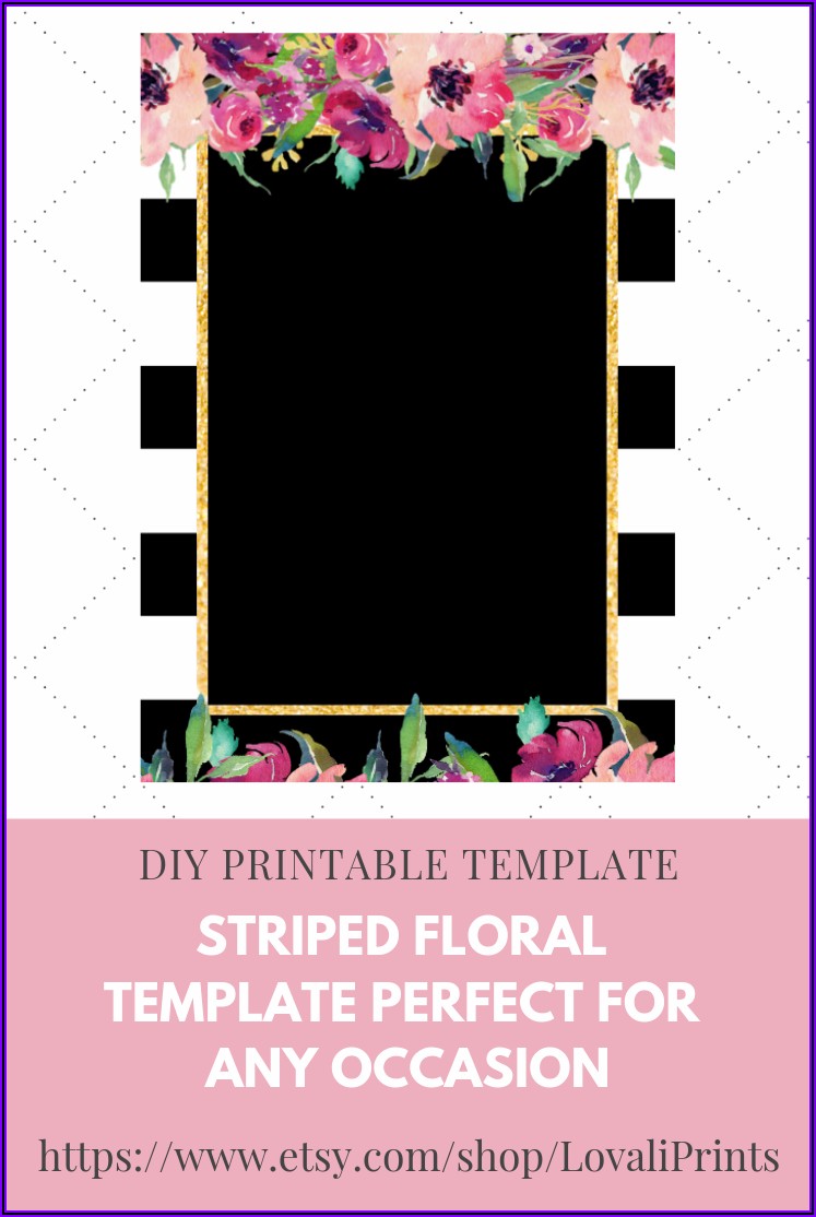 Floral Invitation Template Blank