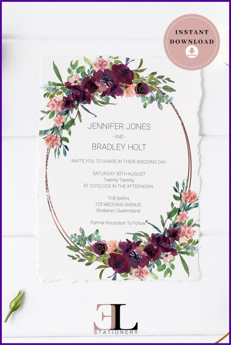 Floral Invitation Template Download