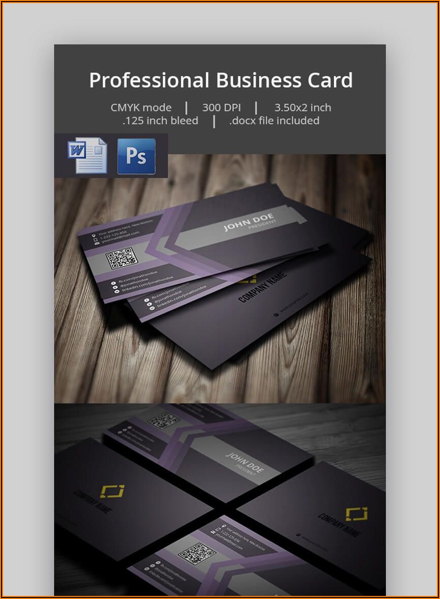 Free Business Card Templates For Word